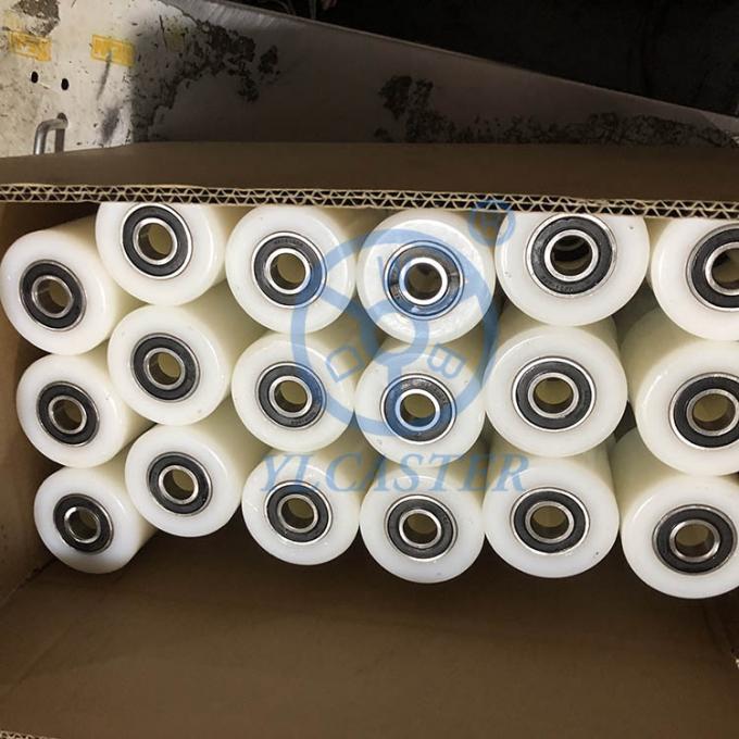80x70mm Nylon Pallet Truck Wheels 600KG White Pallet Jack Loaded Wheels With Bearings Wholesales 1