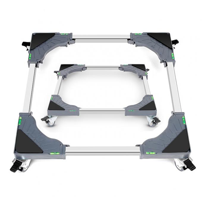 Square Shape Size Adjustable Rolling Refrigerator Base Stands With Four Twin Wheel Casters Factory China 0