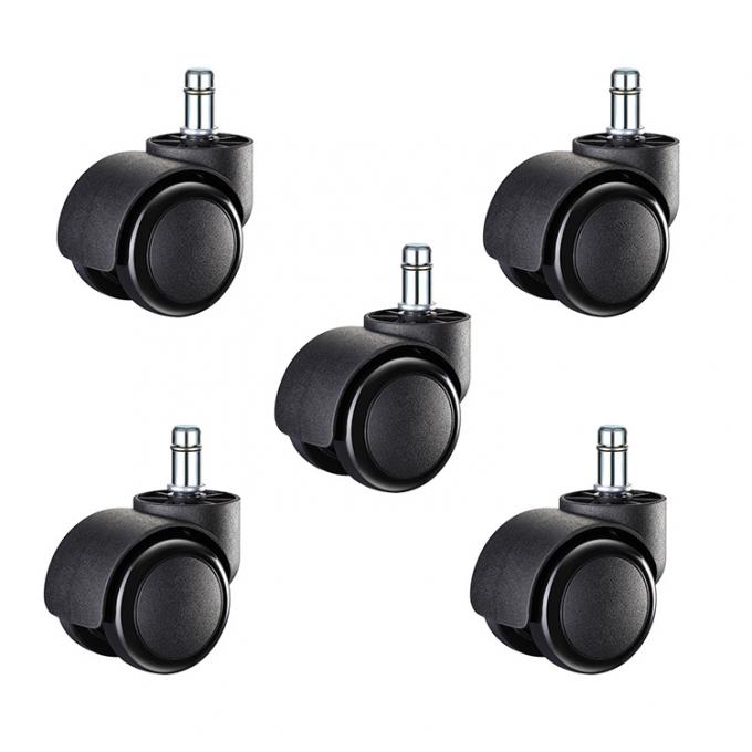 M10 Grip Ring Stem Black Furniture Wheels Solid Nylon Chair Casters 0