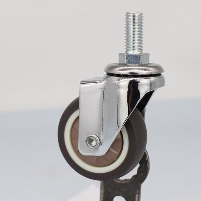 Threaded Stem Furniture Casters Chemical Resistant Wheel M10x25mm TPR Casters For Lab Carts 0