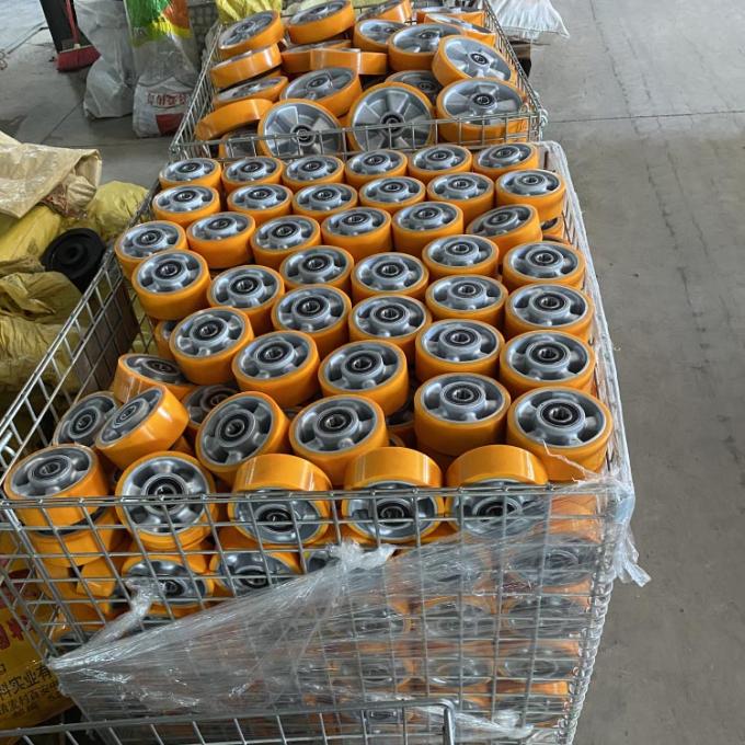 Aluminium Core Polyurethane Single Wheels 5 Inch 6 Inch 8 Inch For Pallet Trucks Pallet Jack Industrial Trolleys 0