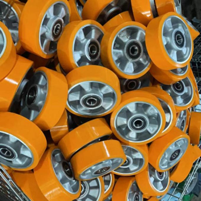 6 Inch Polyurethane Flat Single Wheels For Heavy Duty Industrial Casters 0