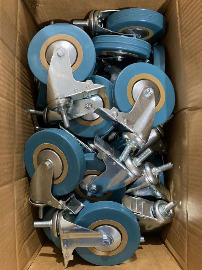 2.5 Inch Blue PVC Casters Swivel Plate Econormical Light Duty Casters Wholesales 1