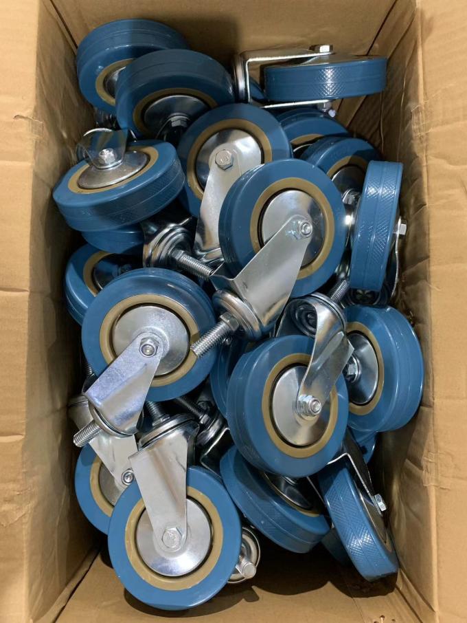 2.5 Inch Blue PVC Casters Swivel Plate Econormical Light Duty Casters Wholesales 2