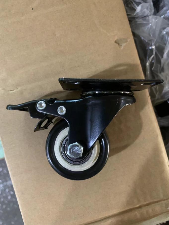 Smooth-rotation Industrial 2 Inch Black PVC Casters For Light Duty Caster Supplier 0