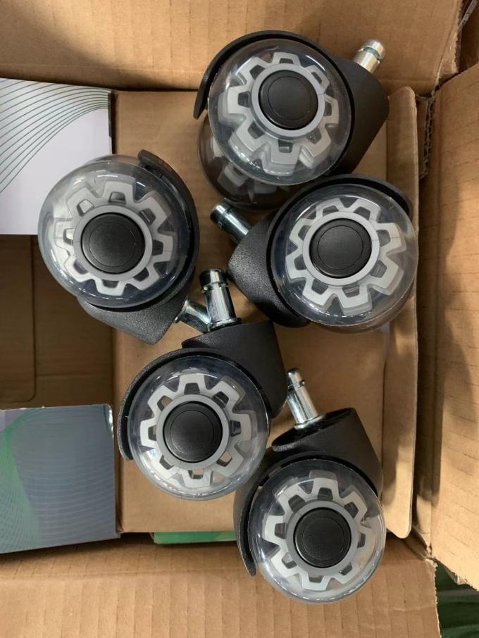 Eco-Friendly Transparent PU Caster Wheels For Smooth Furniture Movement 0