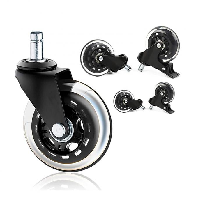 3-5 Inch Office Chair Caster Quiet Rolling Ball Bearing Wheels 0