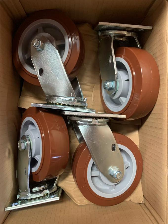 Industrial Swivel Heavy Duty Casters with TPR / Plastic / Rubber Wheels 0