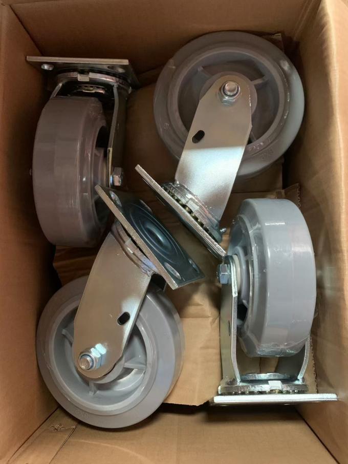 Industrial Swivel Heavy Duty Casters with TPR / Plastic / Rubber Wheels 1