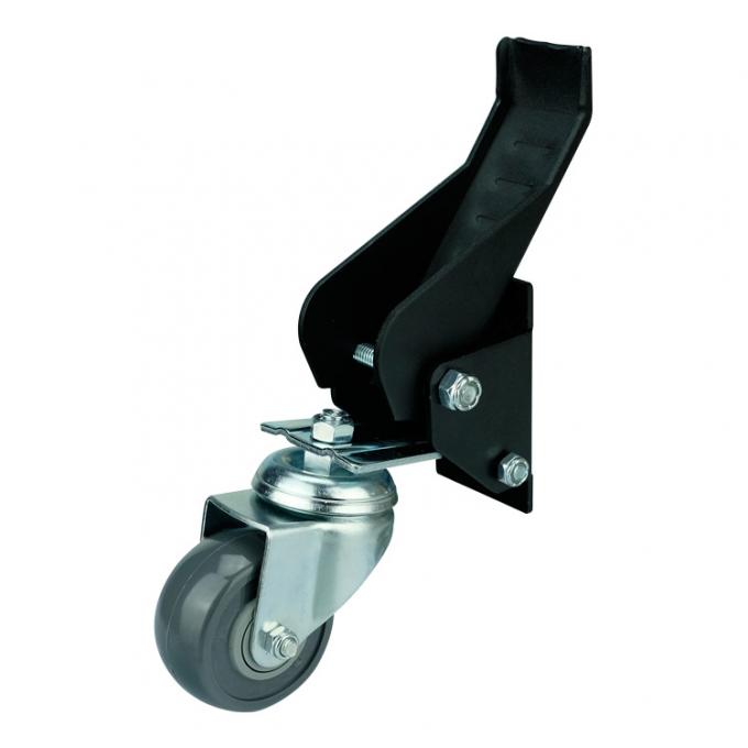 300 Lbs Load Capacity Rigid Swivel with Double Ball Bearing 2.5 Inch Black Swivel Caster Wheels 0