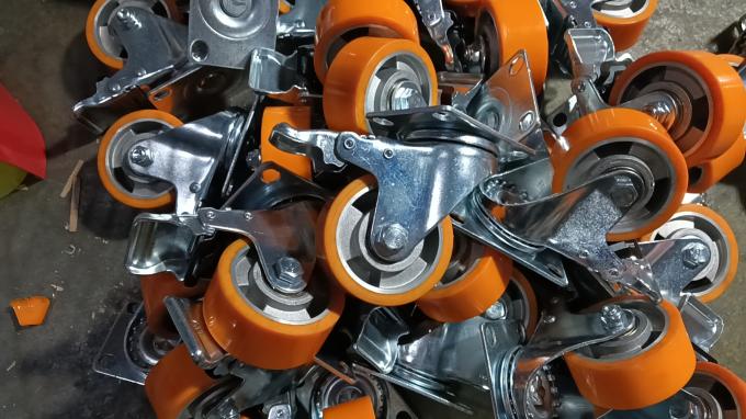 Heavy Duty Trolley Casters With Swivel / Rigid / Locking Mount 0