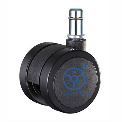 11x21mm Insert Stem Chair Casters Soft Wheel Black Double Wheel Casters For Furniture China