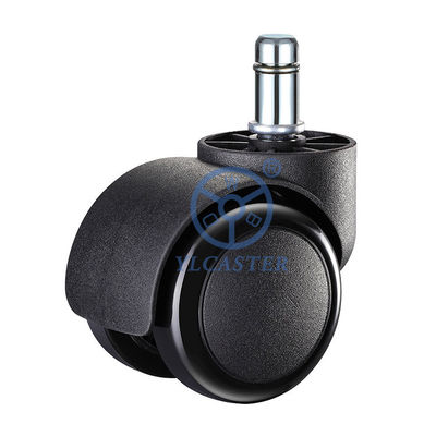 11x21mm Insert Stem Chair Casters Soft Wheel Black Double Wheel Casters For Furniture China