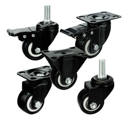 Thermoplastic Rubber Wheel Light Duty Casters 50kg Load Capacity