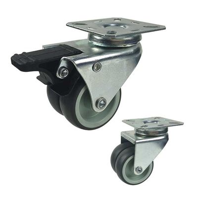 Thermoplastic Rubber Wheel Light Duty Casters 50kg Load Capacity