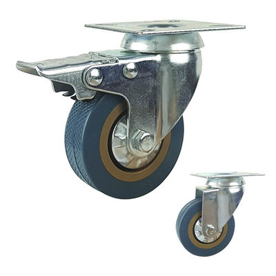 Thermoplastic Rubber Wheel Light Duty Casters 50kg Load Capacity