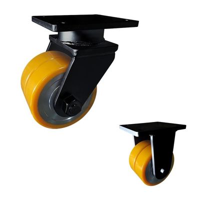 Industrial Double Ball Bearing Heavy Duty Caster Wheel With Total Lock Brake