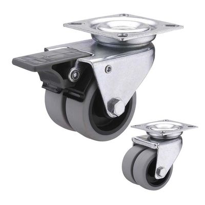 Steel Pneumatic Rubber Indoor Casters 5 Inch With Non Marking Tread For Light Applications