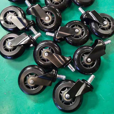 11x21mm Insert Stem Chair Casters Soft Wheel Black Double Wheel Casters For Furniture China