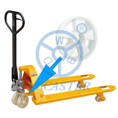 7"X2"  White Nylon Pallet Jack Steer Wheels 1320LBS Load Capacity