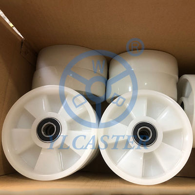7"X2"  White Nylon Pallet Jack Steer Wheels 1320LBS Load Capacity