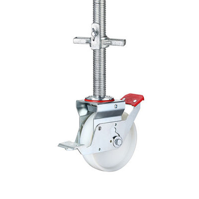 OEM Solid Steel Stem Nylon scaffolding Casters Adjustable Industrial Caster Wheel