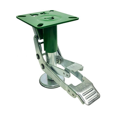 Heavy Duty Green Galvanized Steel Swivel Load Height 148mm Industrial Casters ISO Certified