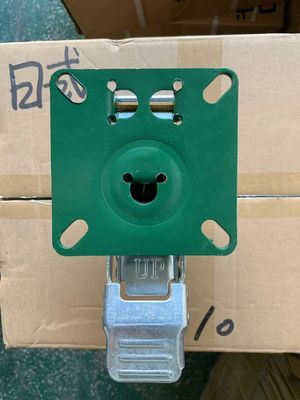 Green Galvanized Steel Wheels Lift Up Top Jacks 300KG Load Capacity