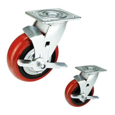 300kg Loading 200mm Heavy Duty Casters With Swivel Plate