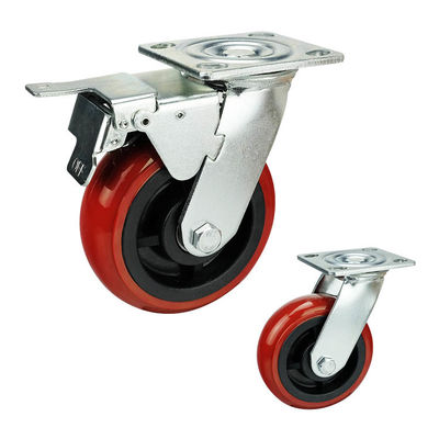 300kg Loading 200mm Heavy Duty Casters With Swivel Plate