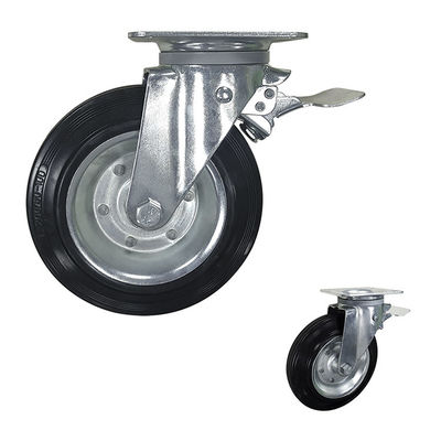 150kg Loading Black Rubber Casters