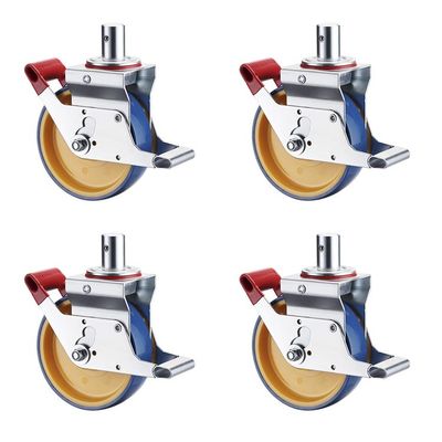 200mm 1540lbs Capacity Scaffolding Wheels With Steel Stem