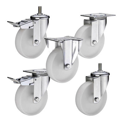 Wearable 5 Inch 330lbs Loading Nylon Casters Medium Duty