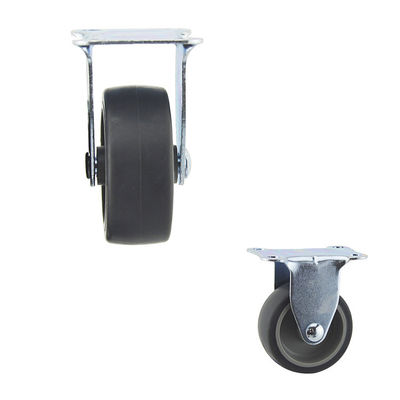 2'' Gray TPR Wheel Light Duty Casters Fixed Rigid One Direction