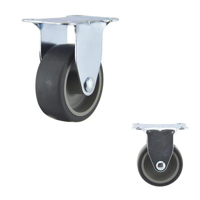 2'' Gray TPR Wheel Light Duty Casters Fixed Rigid One Direction