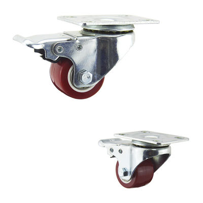 40mm 110lbs Plate Swivel Double Brake Light Duty Casters