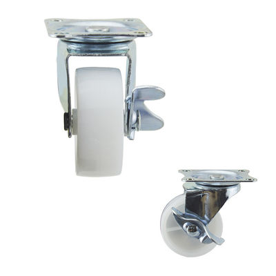 50mm Wheel Side Lock PP Light Duty Casters For Furniture