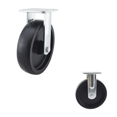 WBD Supply Direction Large Wheel 8" PP Rigid Heavy Duty Casters Bottom Plate