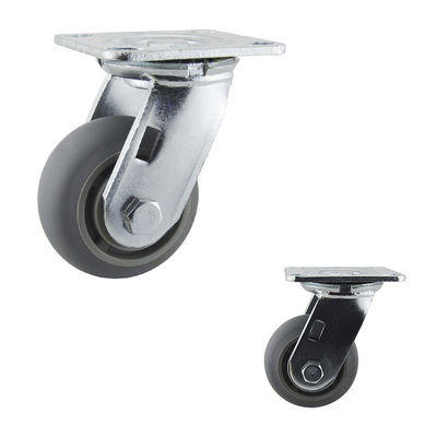 TPR 4x2 Inch Arc Tread Top Plate Swivel Heavy Duty Casters
