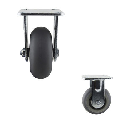 5" Wheel 506LBS Capacity Gray TPR Heavy Duty Plate Mount Casters