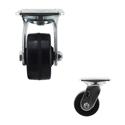 Hard 100mm Diameter High Temperature Caster Wheels With Roller Bearing