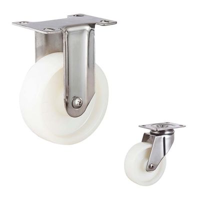 Solid  4 Inch Wheel Threaded Stem Rotating Trolley Wheels