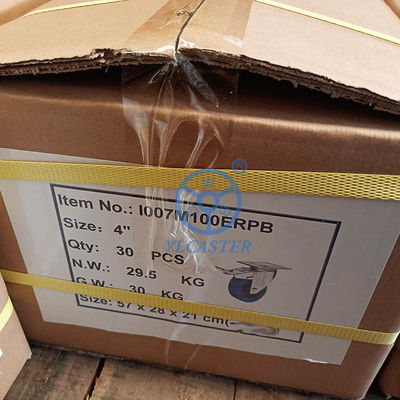 5" Rigid Plate Industiral Soft  Thermoplastic Rubber Casters