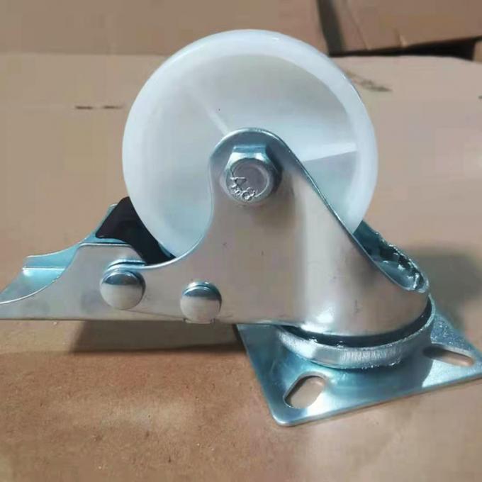 2 Inch Swivel White Plastic Castors Light Duty PP Wheels Bolt Hole 0