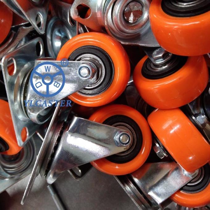Light Duty Casters Zinc Plated Wheel Orange Industrial Caster Supplier 1