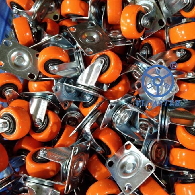 Light Duty Casters Zinc Plated Wheel Orange Industrial Caster Supplier 0