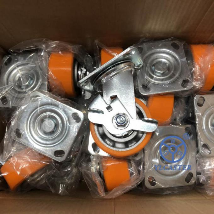 4 Inch Heavy Duty Aluminium Polyurethane Castors Swivel Ball Bearing 0