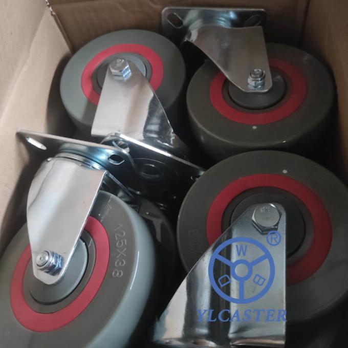 5 Inch Swivel PP Sandwich Casters European Castors Top Plate Wholesale 0