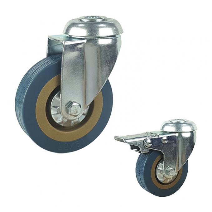 2.5 Inch Blue PVC Casters Swivel Plate Econormical Light Duty Casters Wholesales 0