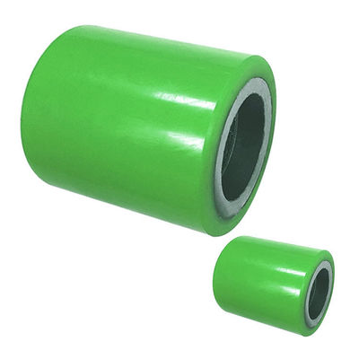 China 80x70mm Green Iron Polyurethane Load Wheels 1320LBS Capacity Pallet Jack Rollers
